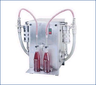 Semi Automatic double head liquid filling Machine