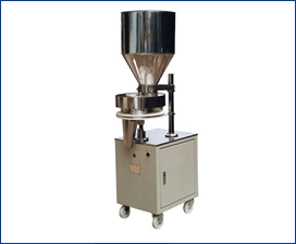 SEMI AUTOMATIC VOLUMETRIC CUP FILLING MACHINE